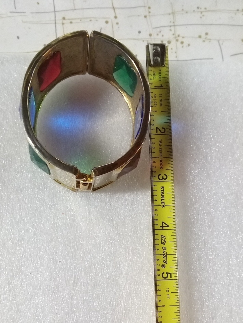 Vintage Gold Tone Hinged Bangle Bracelet #A520 - Picture 4 of 6